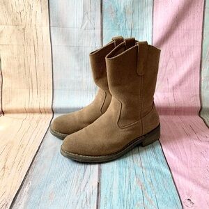 Women's Tan Suede Western Boots